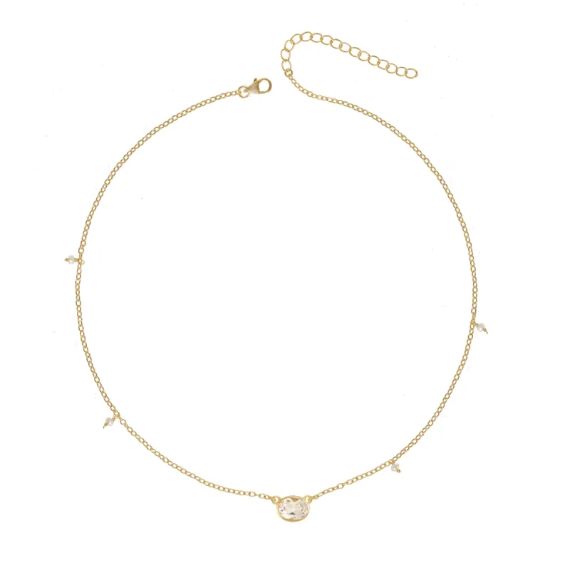 April Birthstone Necklace sold by The Jewelry Edit