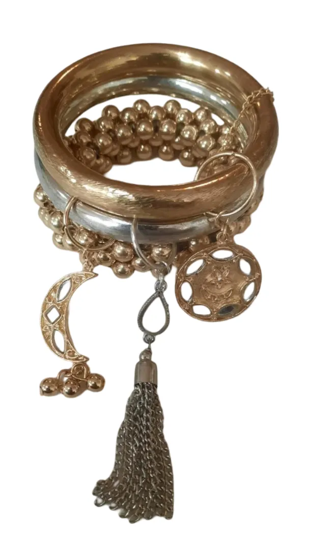 Mixed Bangle Stack sold by The Jewelry Edit