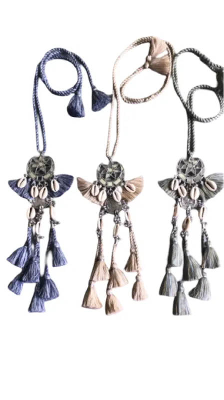 Tassel And Cowrie Shell Necklace sold by The Jewelry Edit