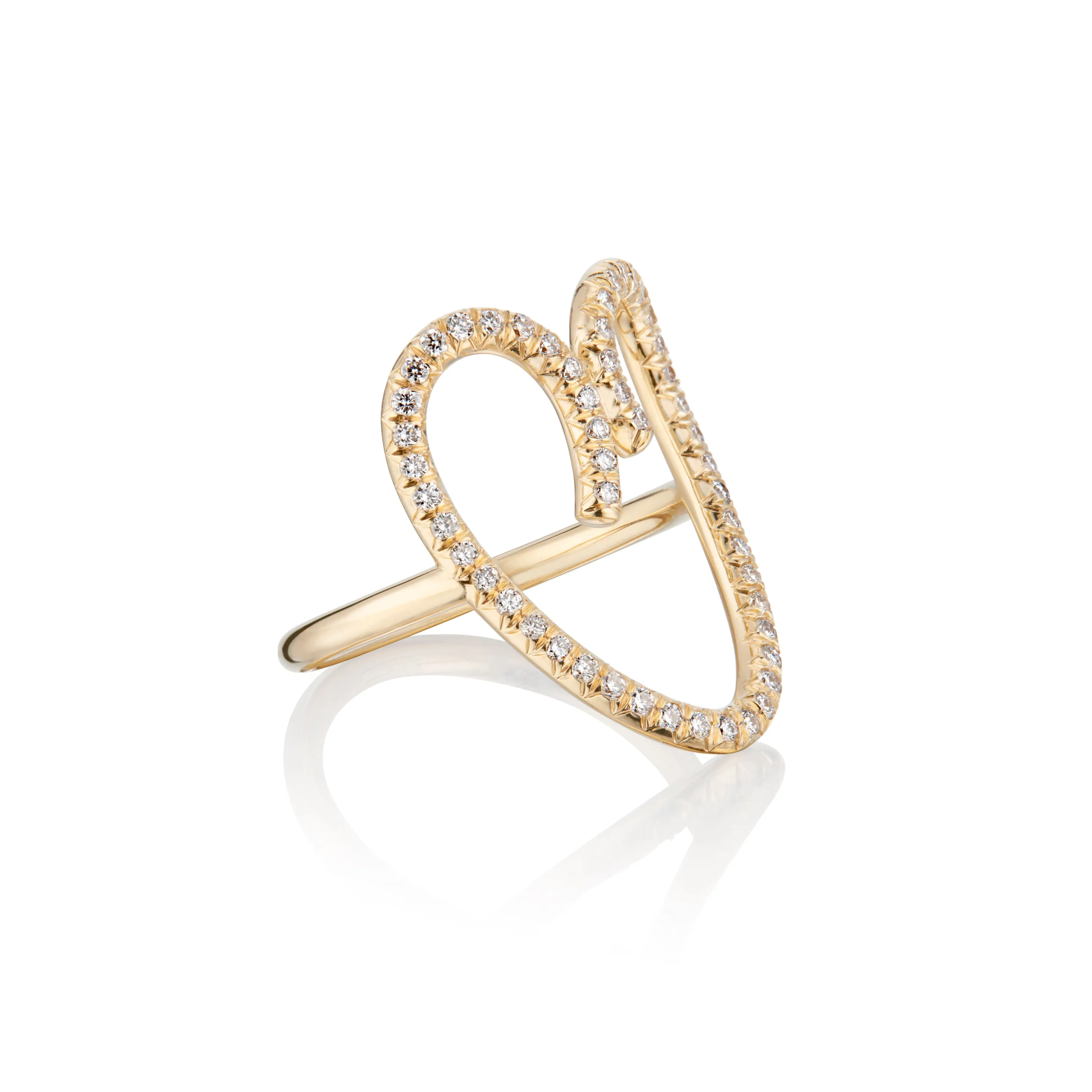 Diamond Open Heart Ring sold by The Jewelry Edit product image thumbnail 3