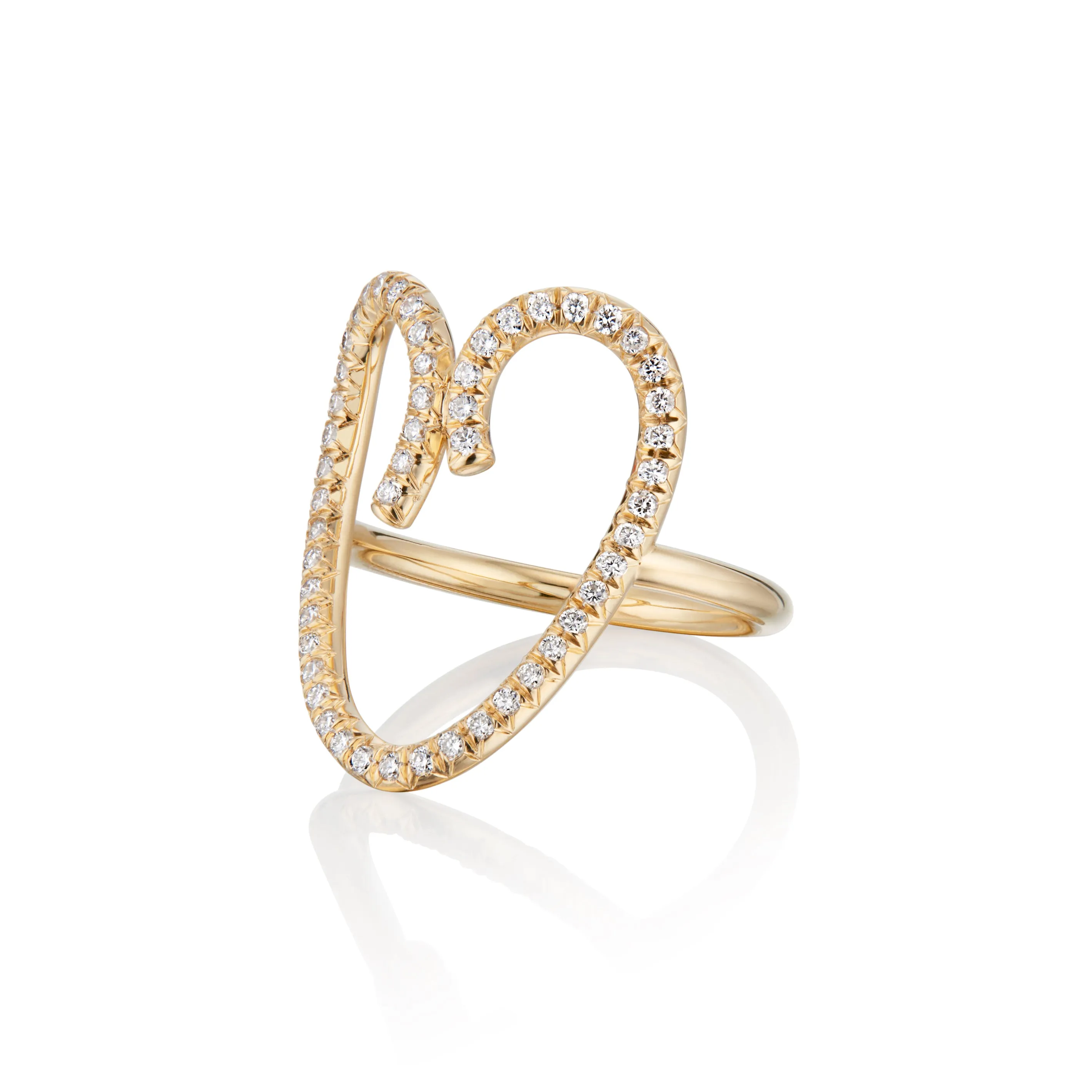 Diamond Open Heart Ring sold by The Jewelry Edit product image thumbnail 2