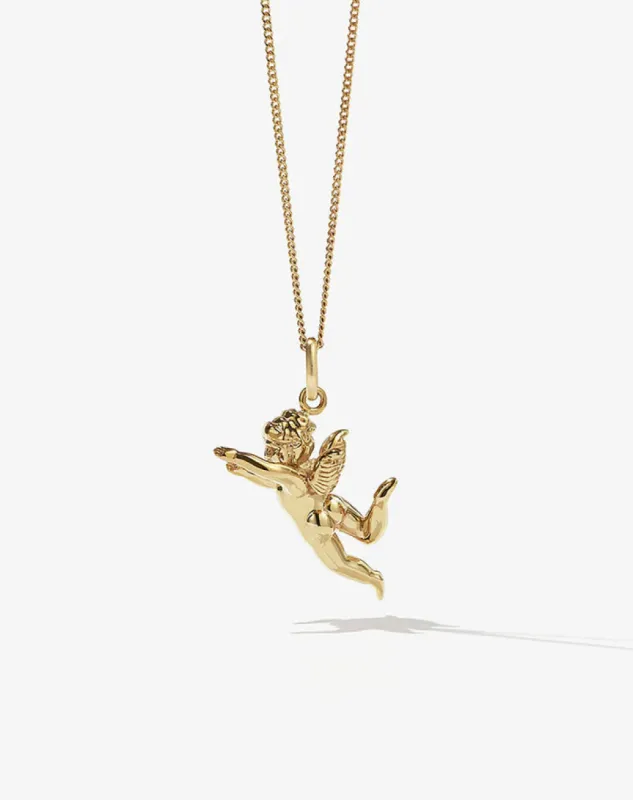 Cherub charm necklace sold by The Jewelry Edit