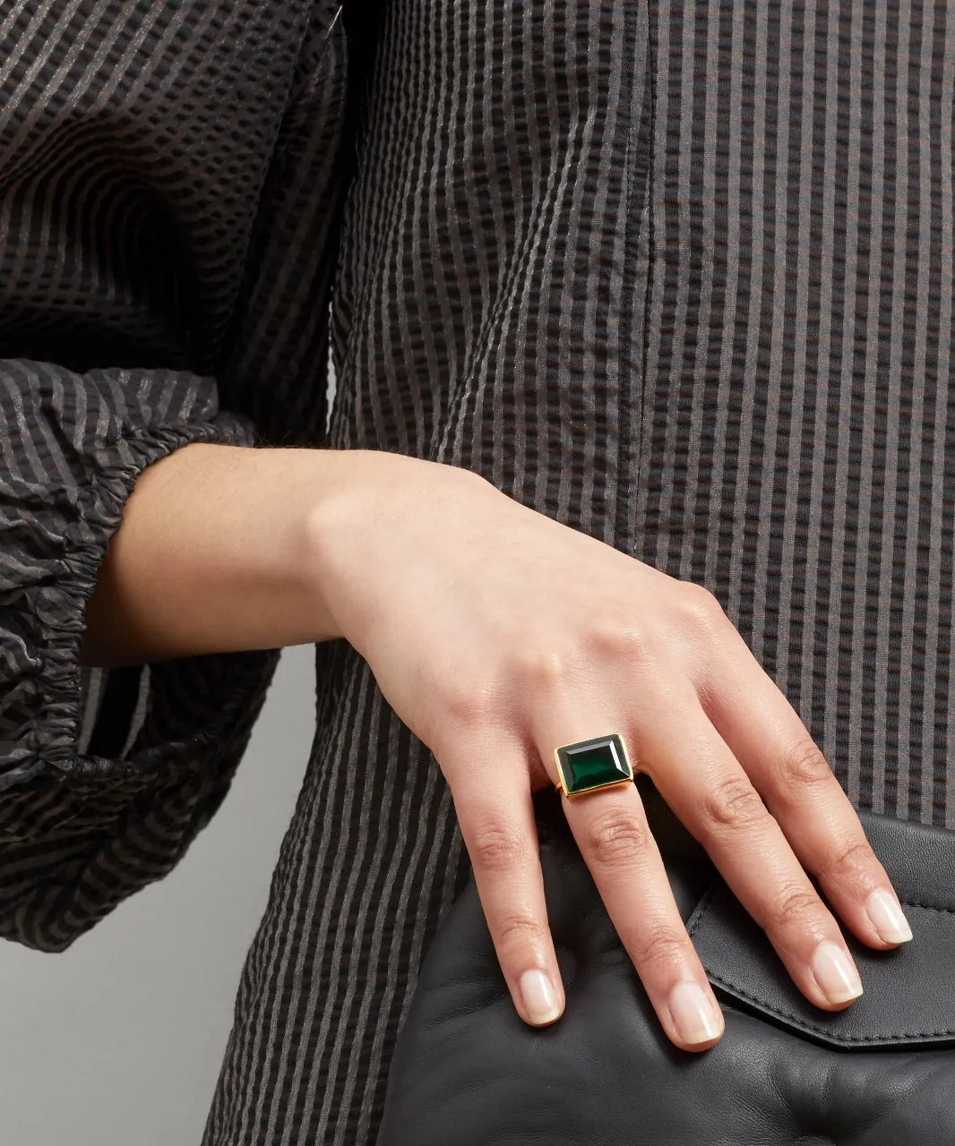 Lenny Ring in Emerald Green sold by The Jewelry Edit product image thumbnail 3
