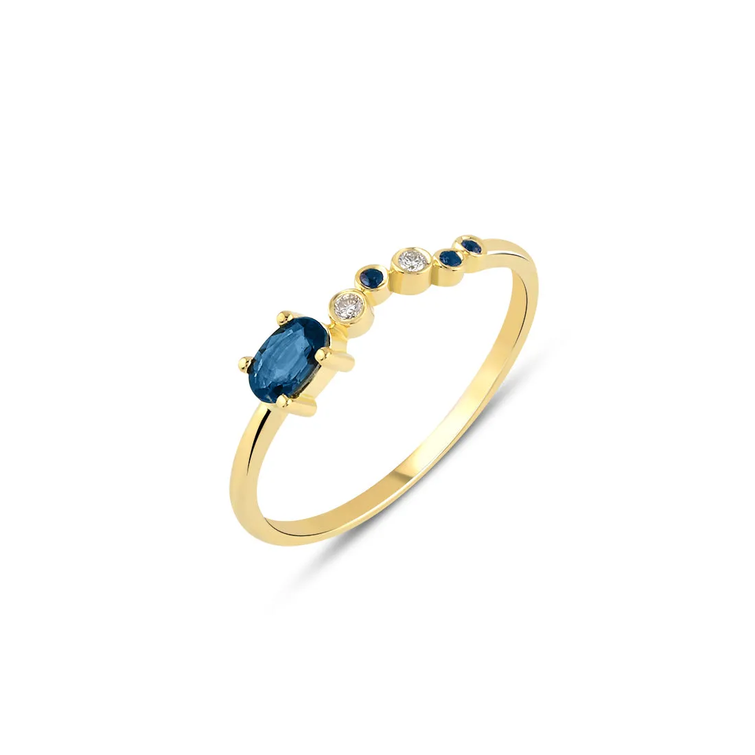 Seraphina Wing Ring - Sapphire sold by The Jewelry Edit