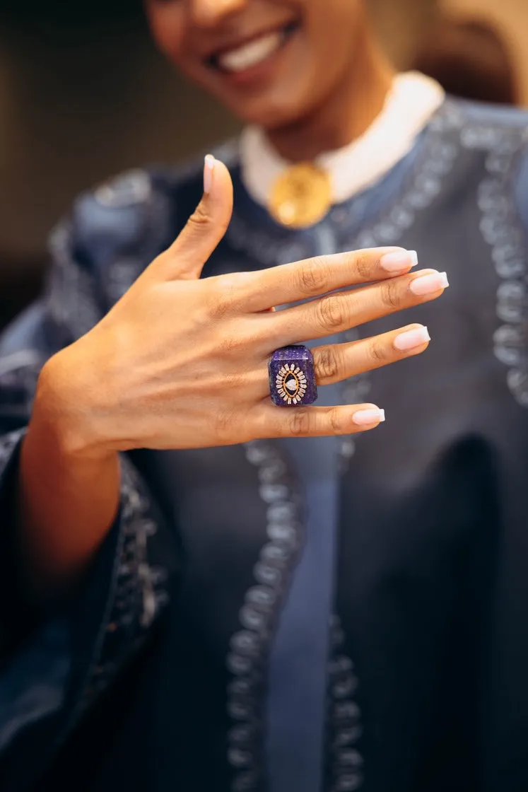 Blue Stone Lovely Eye Ring sold by The Jewelry Edit product image thumbnail 2