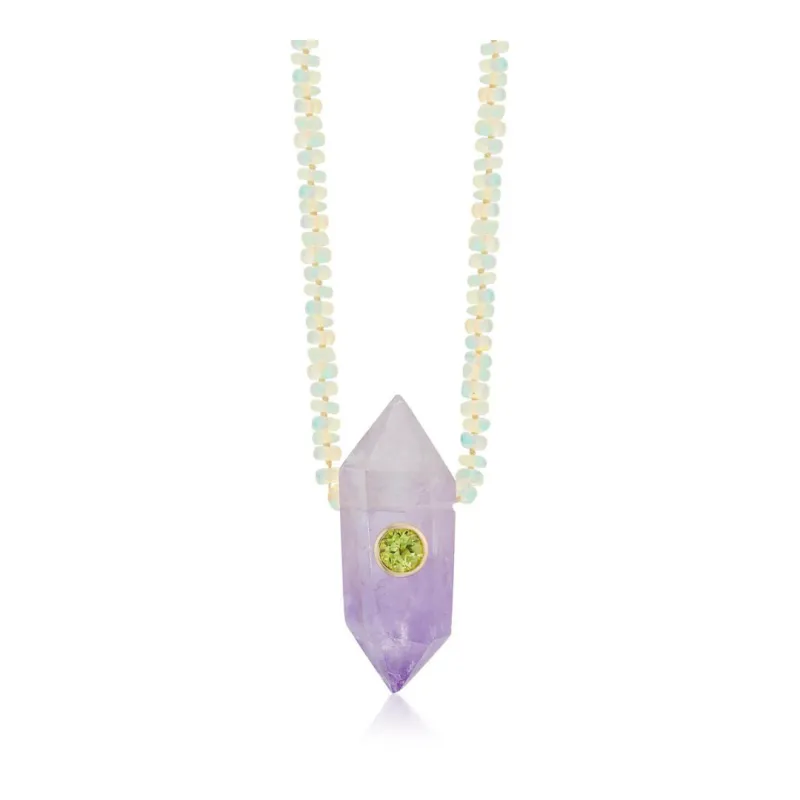 Amethyst Power Crystal Supreme Necklace sold by The Jewelry Edit