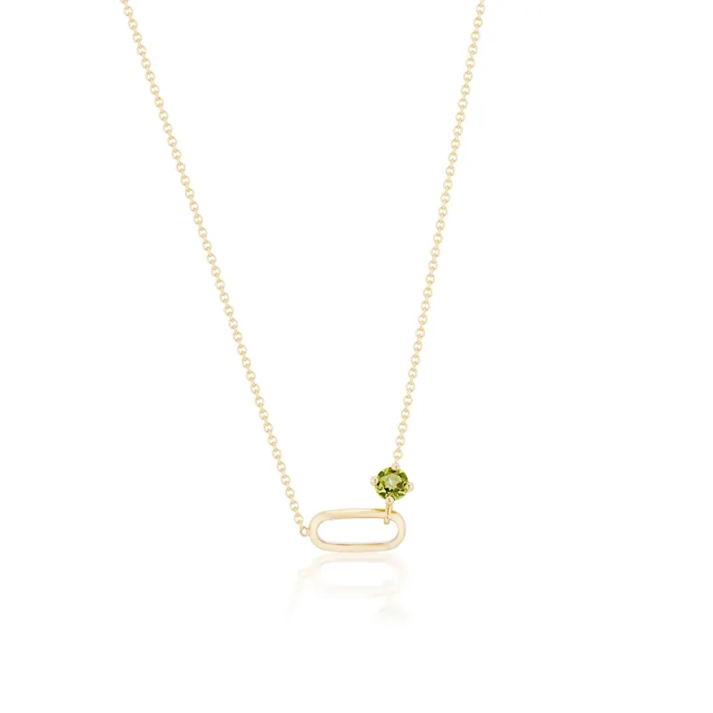 OG Link and Peridot Necklace sold by The Jewelry Edit