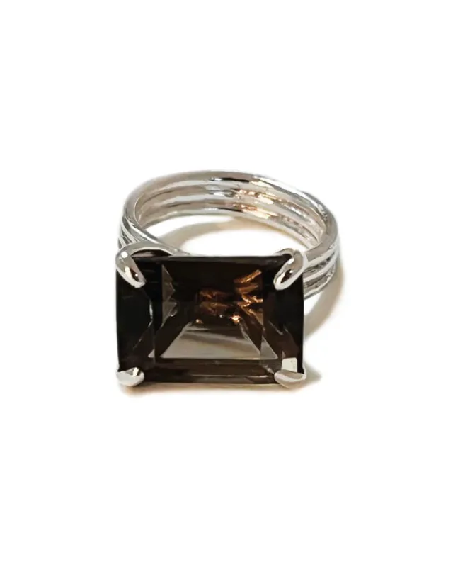Moment Ring with Smoky Quartz sold by The Jewelry Edit