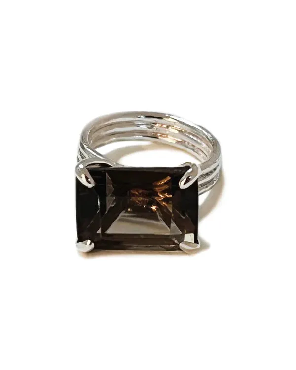 Moment Ring with Smoky Quartz sold by The Jewelry Edit