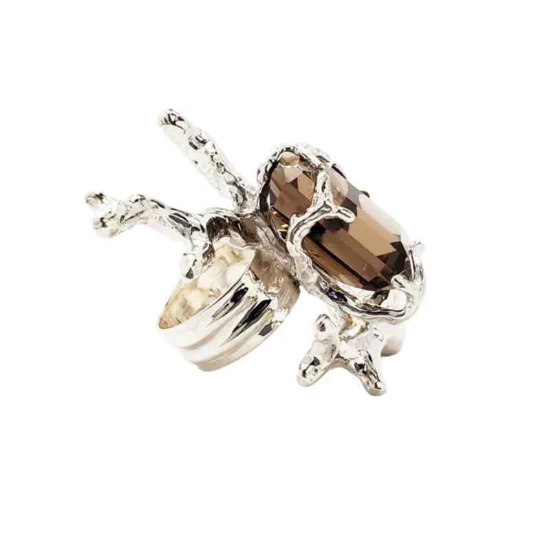 Signature Coral Ring In Smoky Quartz sold by The Jewelry Edit product image thumbnail 2