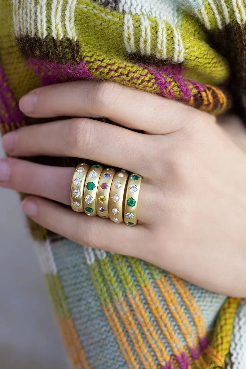 Emerald and Diamond Band sold by The Jewelry Edit product image thumbnail 2