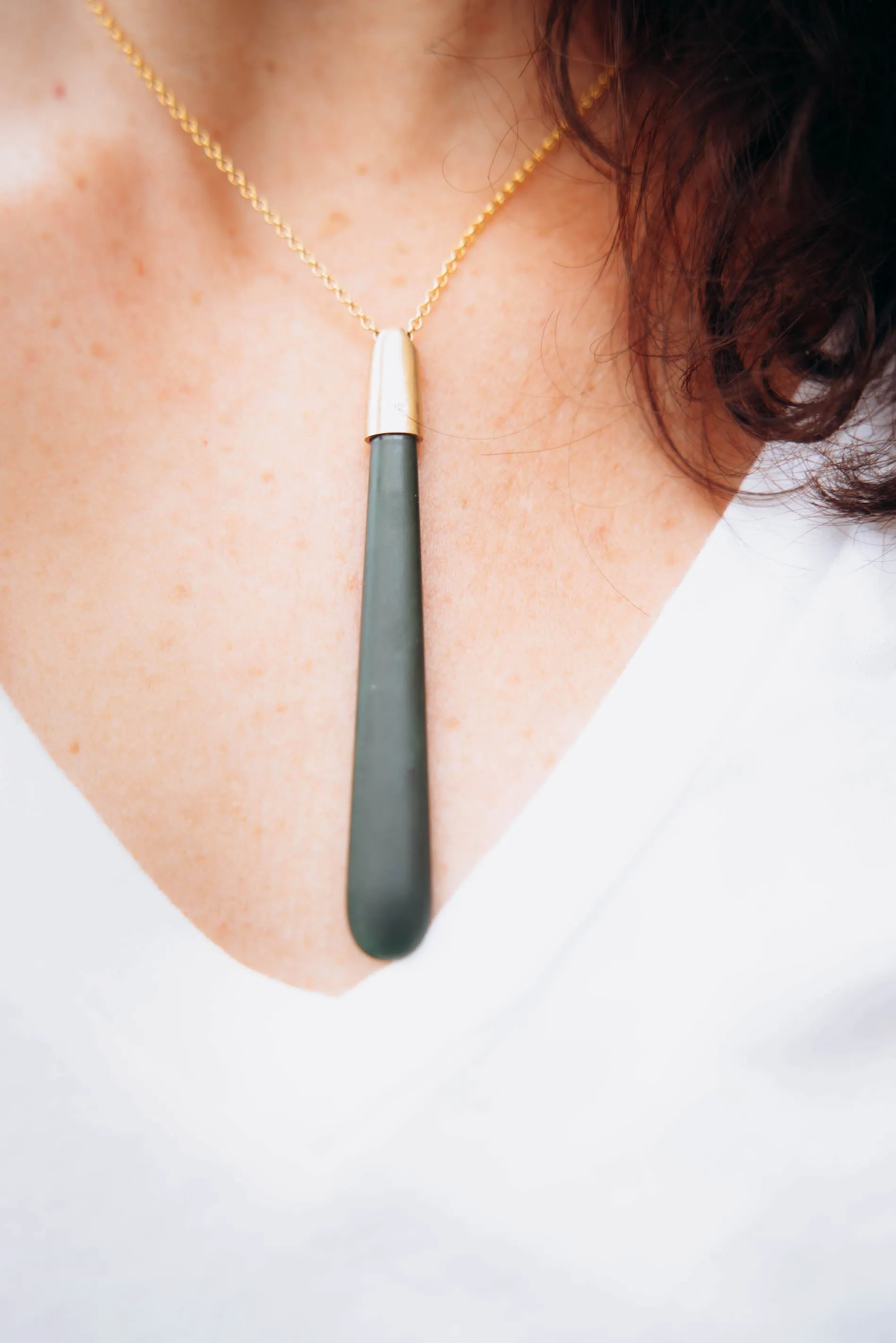 Pounamu Roimata Pendant Long sold by The Jewelry Edit product image thumbnail 3