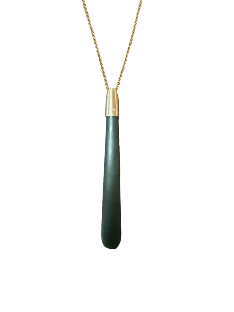 Pounamu Roimata Pendant Long sold by The Jewelry Edit