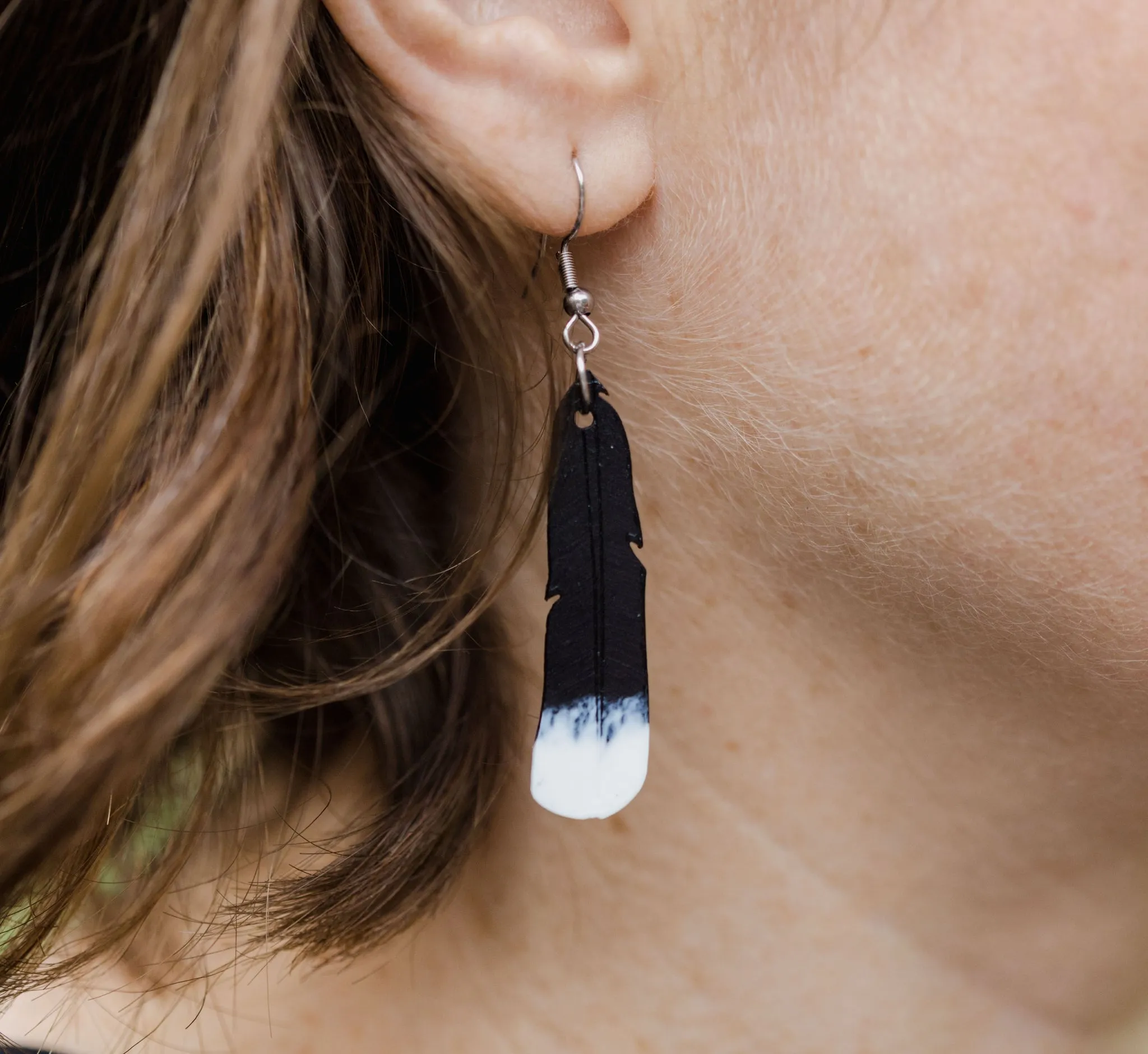 Huia Feather Earrings sold by The Jewelry Edit product image thumbnail 3