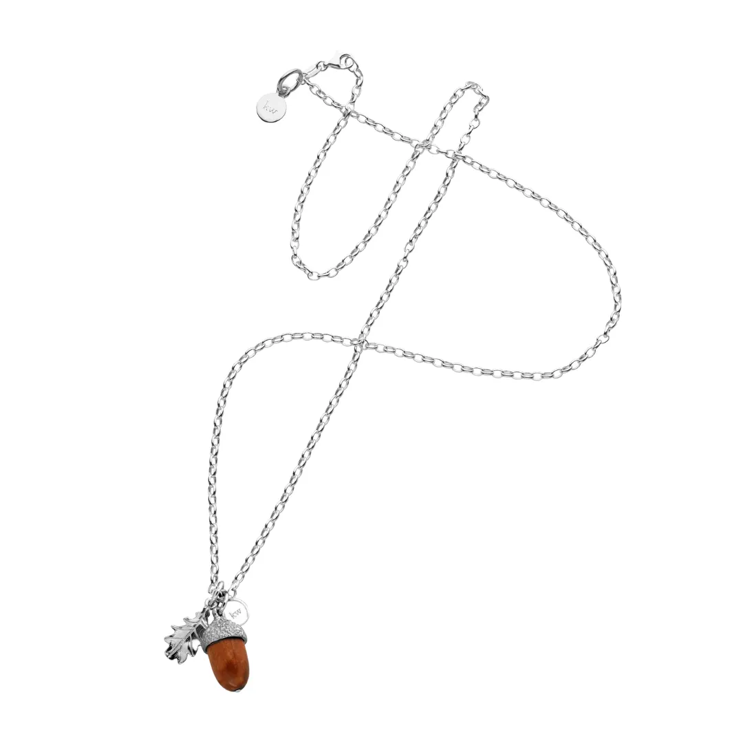 Acorn and Leaf Pendant Necklace sold by The Jewelry Edit product image thumbnail 2