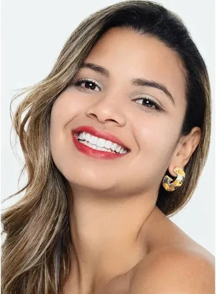 Mini Clear Lucite Faceted Hoops sold by The Jewelry Edit product image thumbnail 2