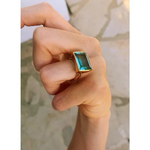 Lenny Ring in Light Blue sold by The Jewelry Edit product image thumbnail 3