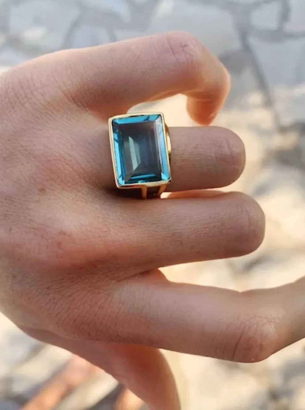 Lenny Ring in Light Blue sold by The Jewelry Edit product image thumbnail 2