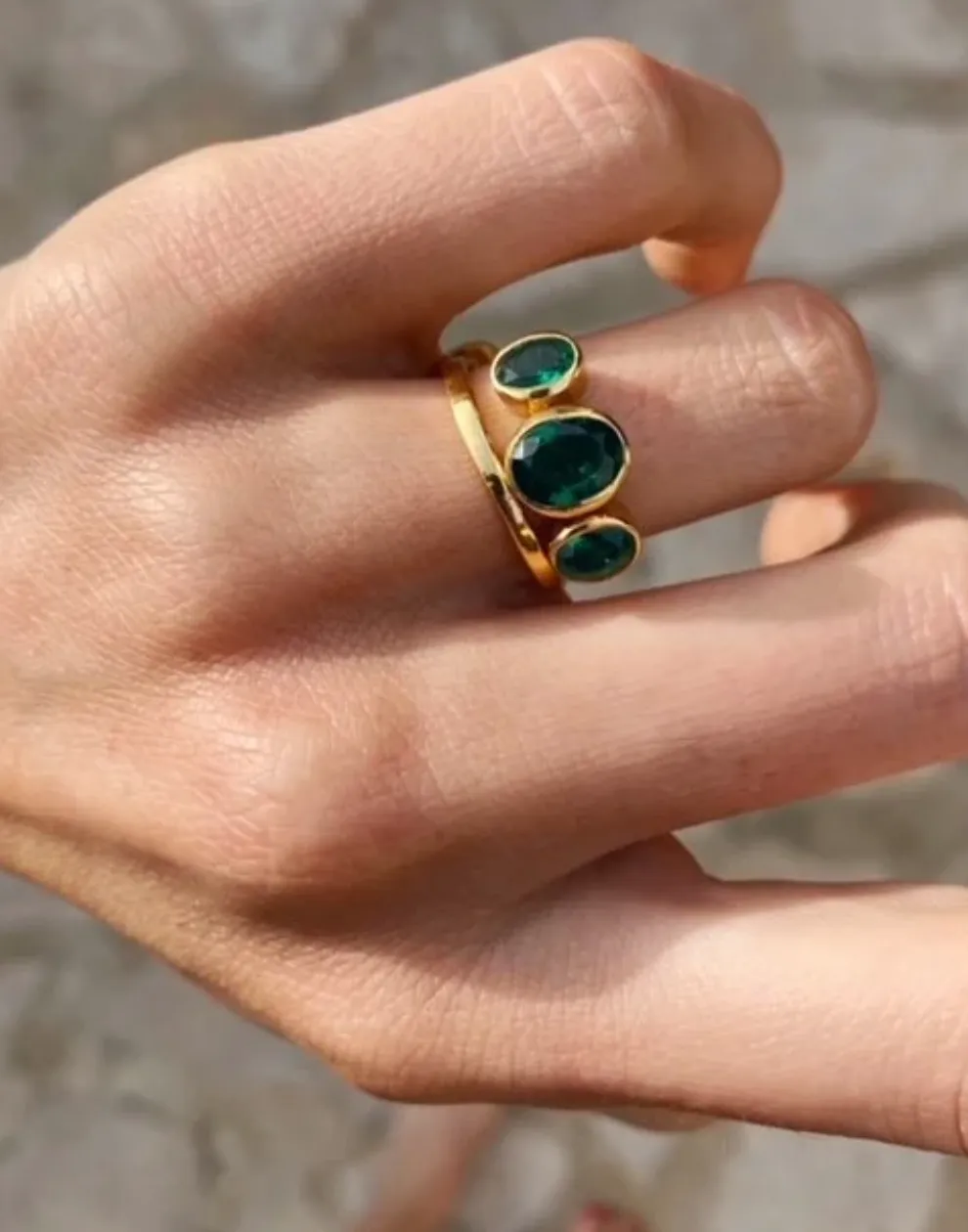 Isla Ring Emerald Green sold by The Jewelry Edit product image thumbnail 3