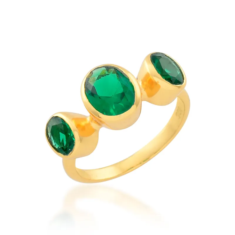 Isla Ring Emerald Green sold by The Jewelry Edit