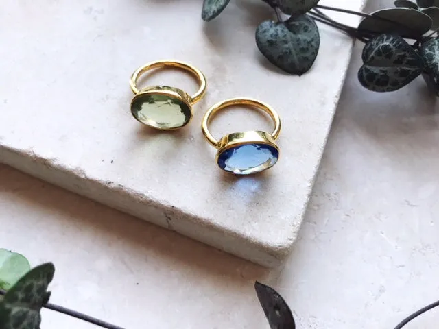 Oval Chunky Ring Dark Blue sold by The Jewelry Edit product image thumbnail 4