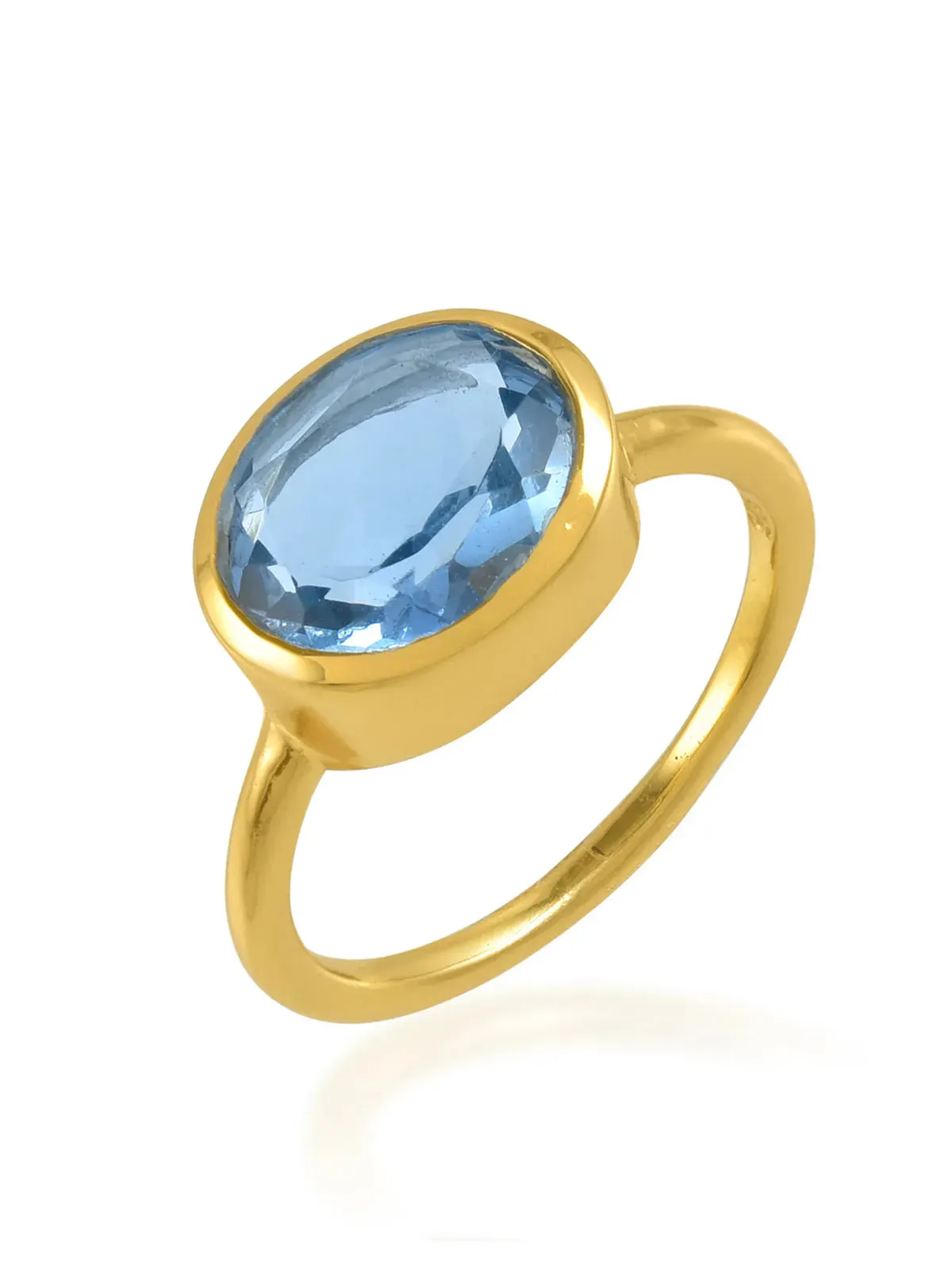 Oval Chunky Ring Dark Blue sold by The Jewelry Edit