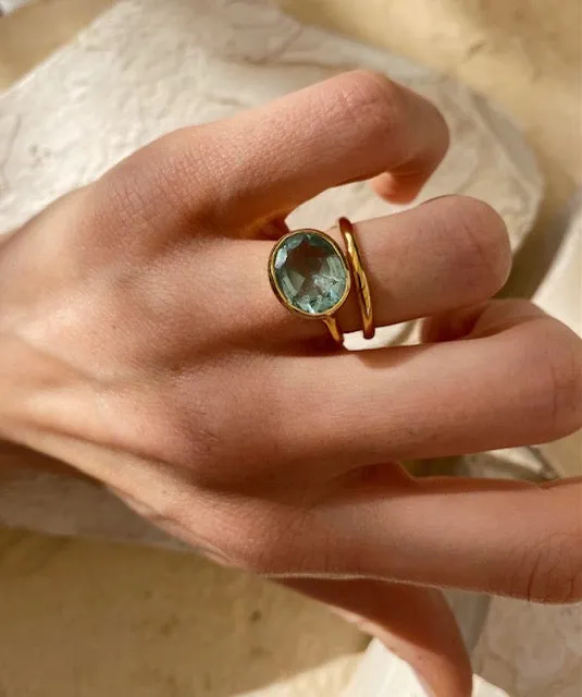 Oval Chunky Ring Light Blue sold by The Jewelry Edit product image thumbnail 2