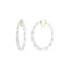 XL Clear Lucite Bamboo Hoops sold by The Jewelry Edit