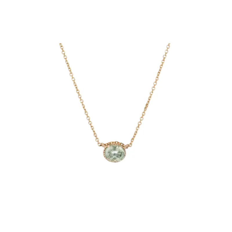 Green Sapphire Hope Necklace sold by The Jewelry Edit