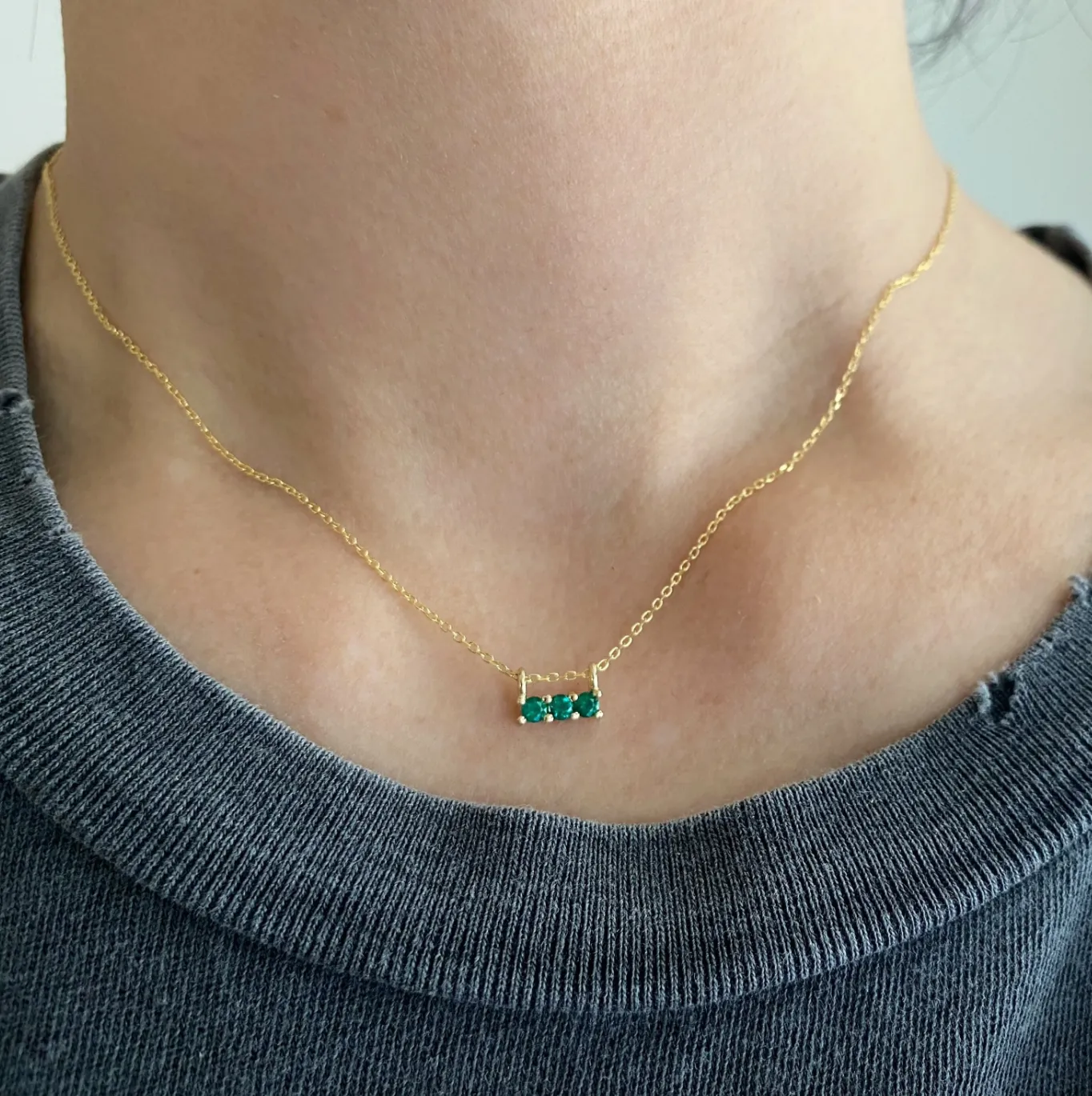 3S Emerald Necklace sold by The Jewelry Edit product image thumbnail 2