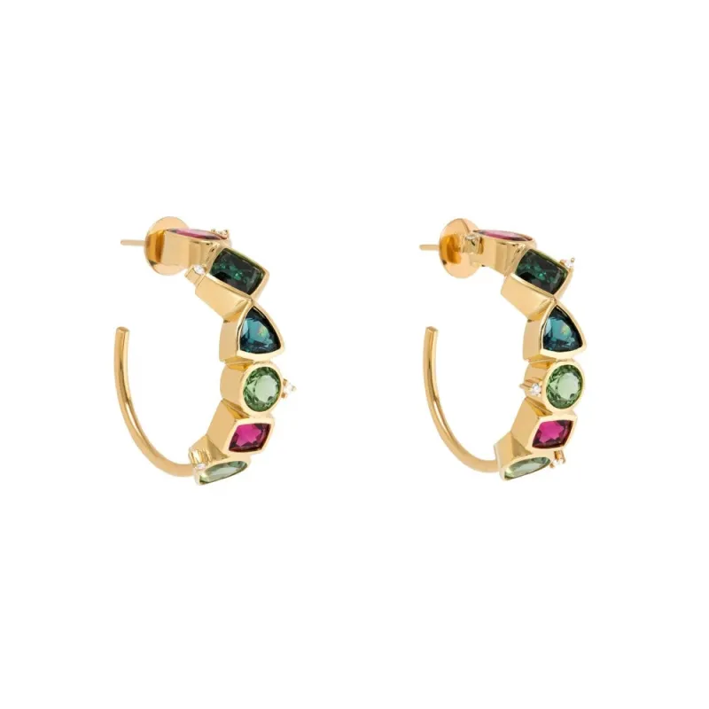 Diamond and Tourmaline Earrings sold by The Jewelry Edit