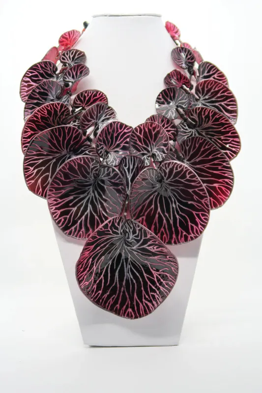 Coccoloba Leaves Necklace sold by The Jewelry Edit