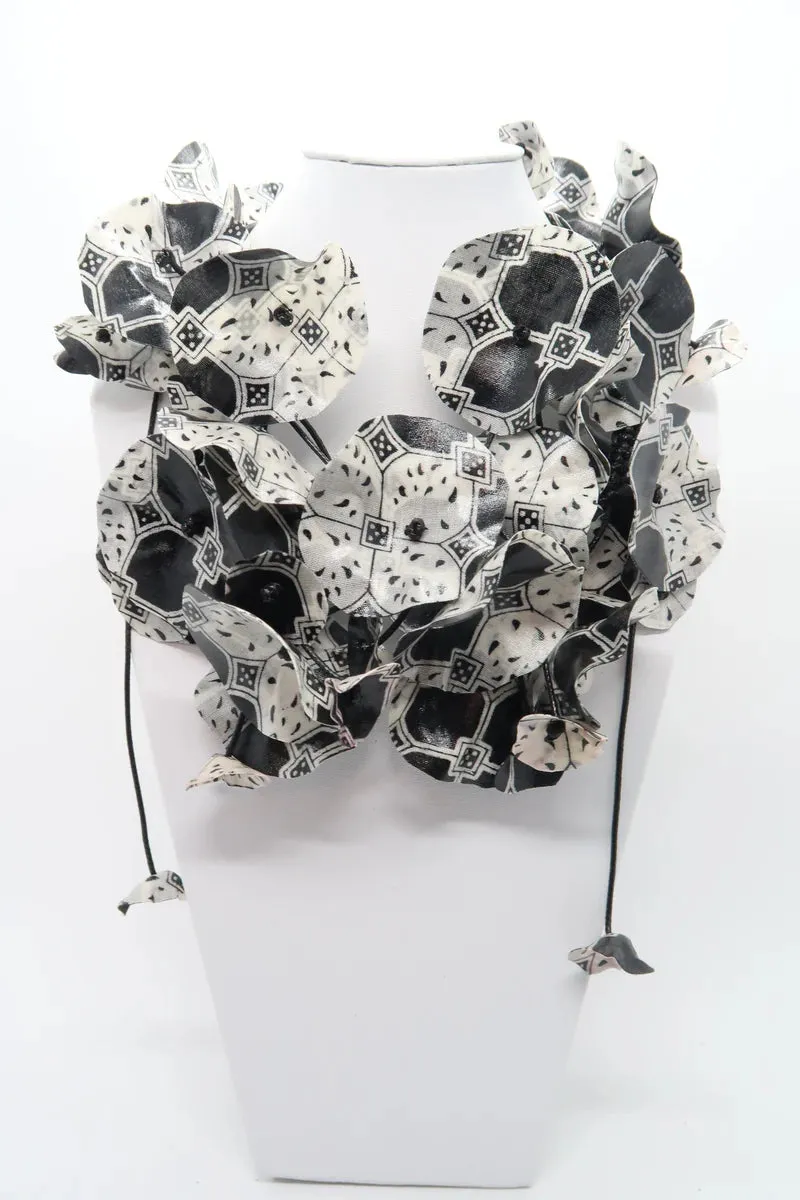 Recycled Fabric Lotus Leaves Neckalce sold by The Jewelry Edit product image thumbnail 2