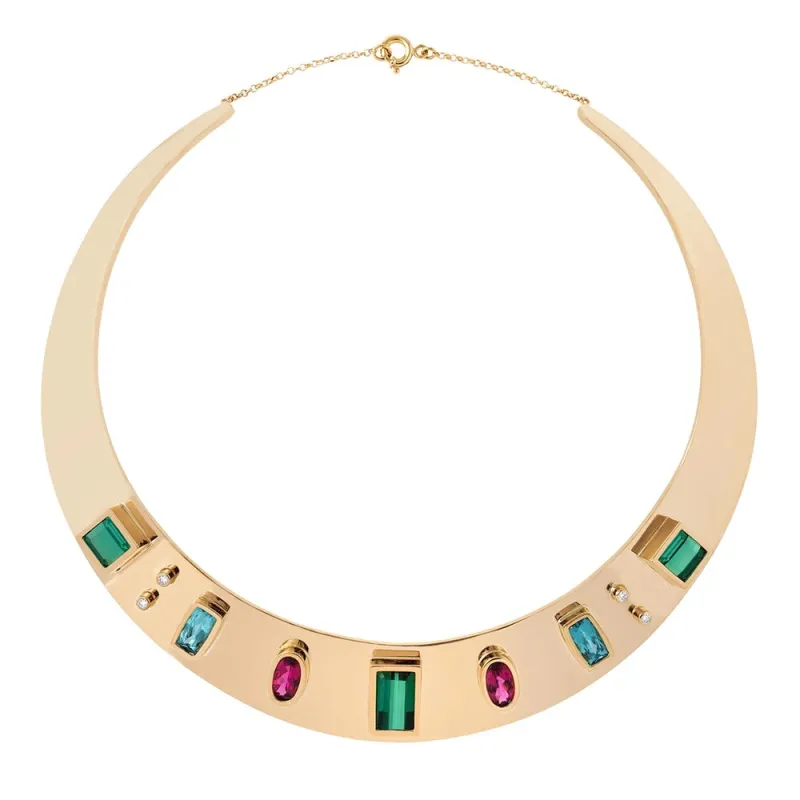 Tourmalines and Diamonds Choker sold by The Jewelry Edit