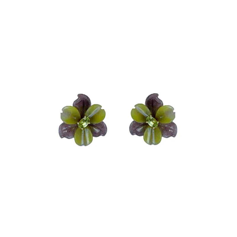 Violet Aventurine Earrings sold by The Jewelry Edit