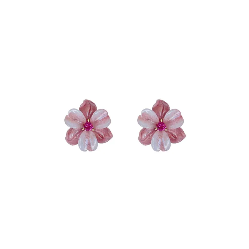 Pink Orchid Earring sold by The Jewelry Edit