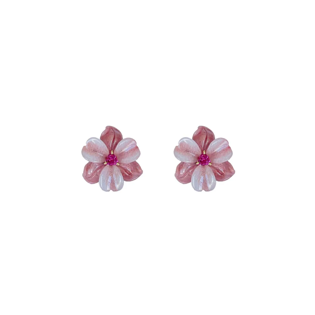 Pink Orchid Earring sold by The Jewelry Edit