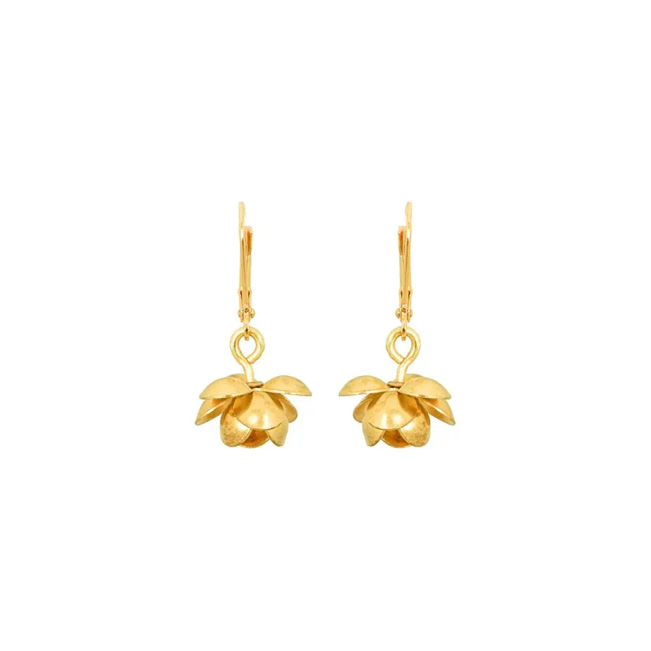 Lotus Earrings sold by The Jewelry Edit