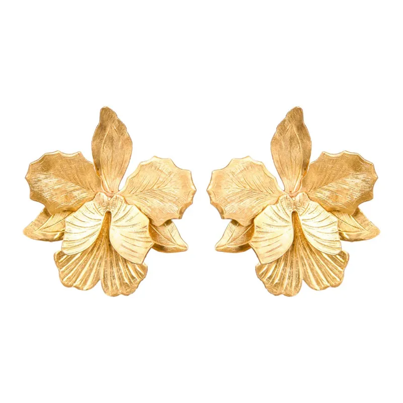 Little Laelia Orchid Earrings made by The Jewelry Edit
