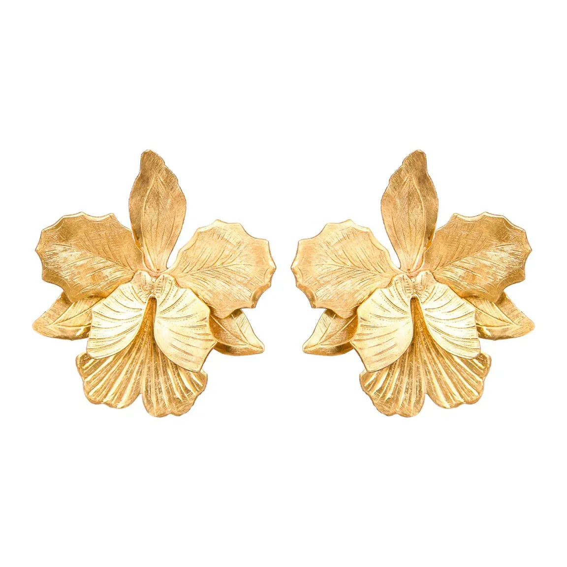 Little Laelia Orchid Earrings sold by The Jewelry Edit