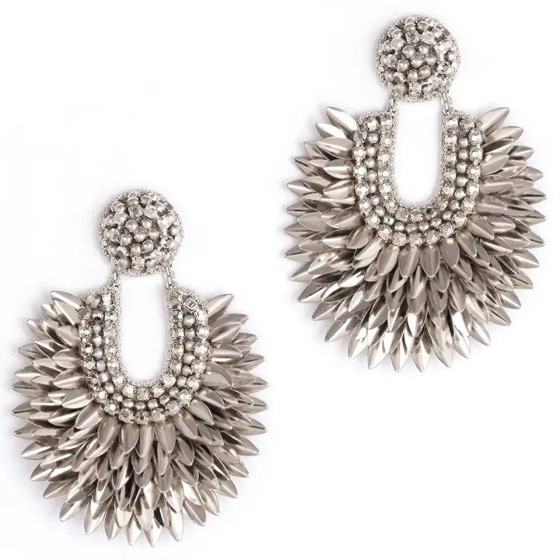 Posha Earrings Silver sold by The Jewelry Edit