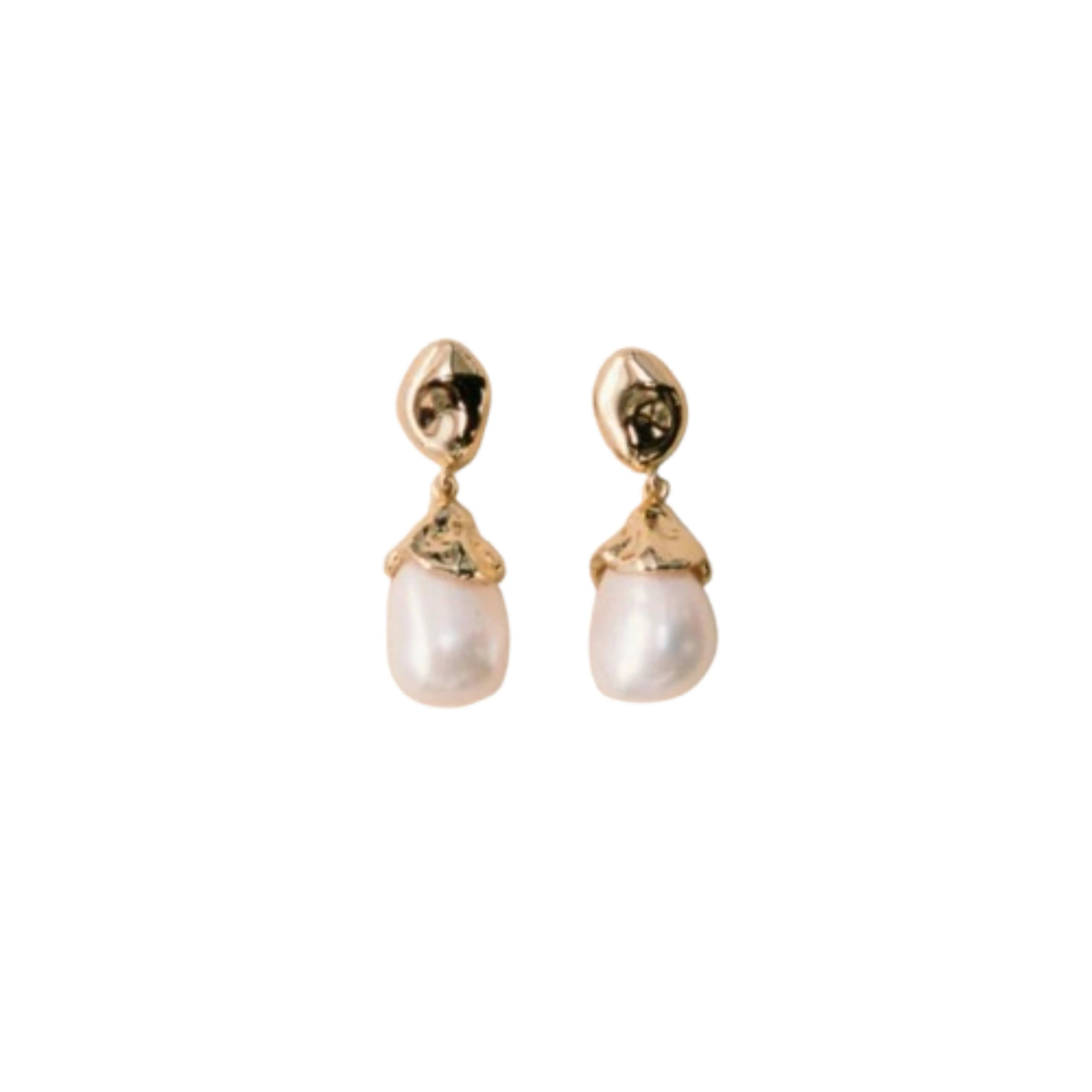 Pearl Drop Earring in Gold sold by The Jewelry Edit