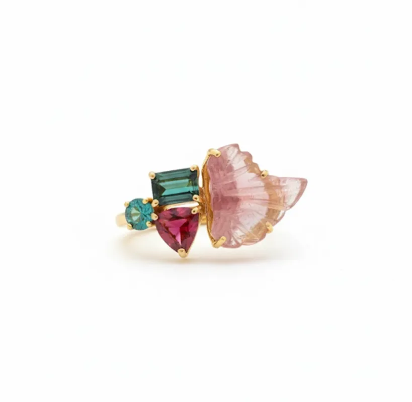 Leafy Tourmaline Ring sold by The Jewelry Edit