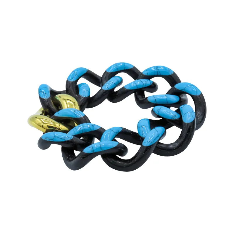 Elementals Ebony and Turquoise Bracelet made by The Jewelry Edit