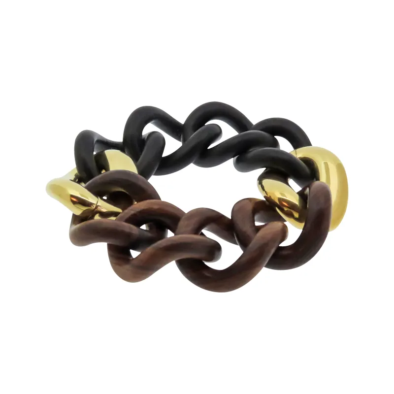 Elementals Rosewood and Ebony Bracelet made by The Jewelry Edit