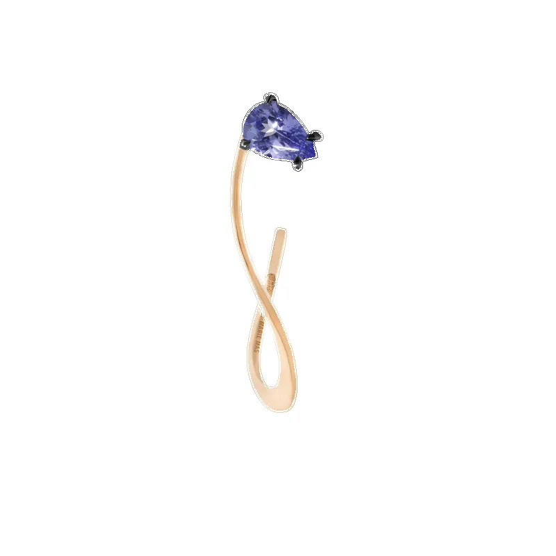 Single Nova Ear Jewel Pearl Tanzanite sold by The Jewelry Edit