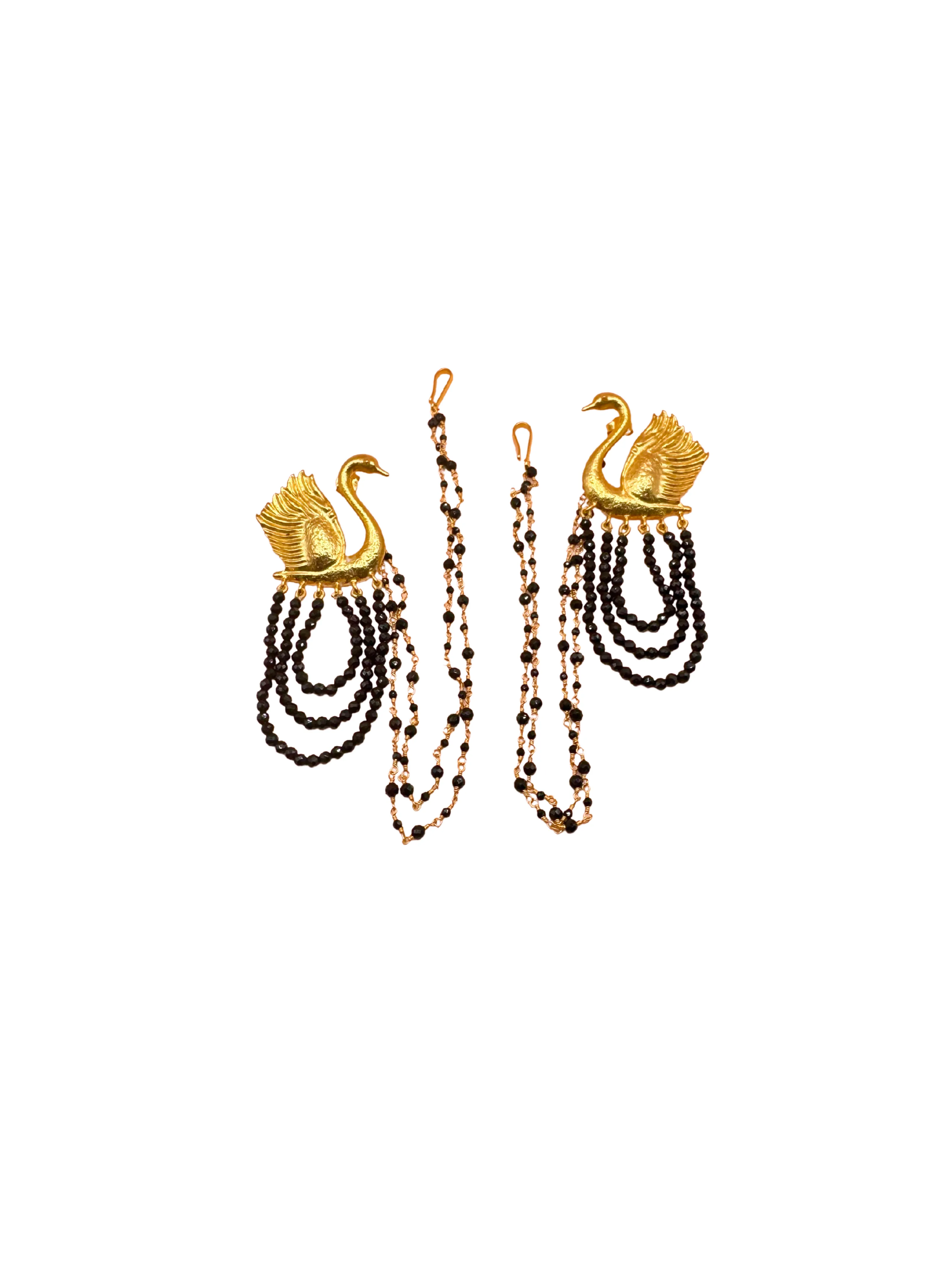 Swan Earrings sold by The Jewelry Edit