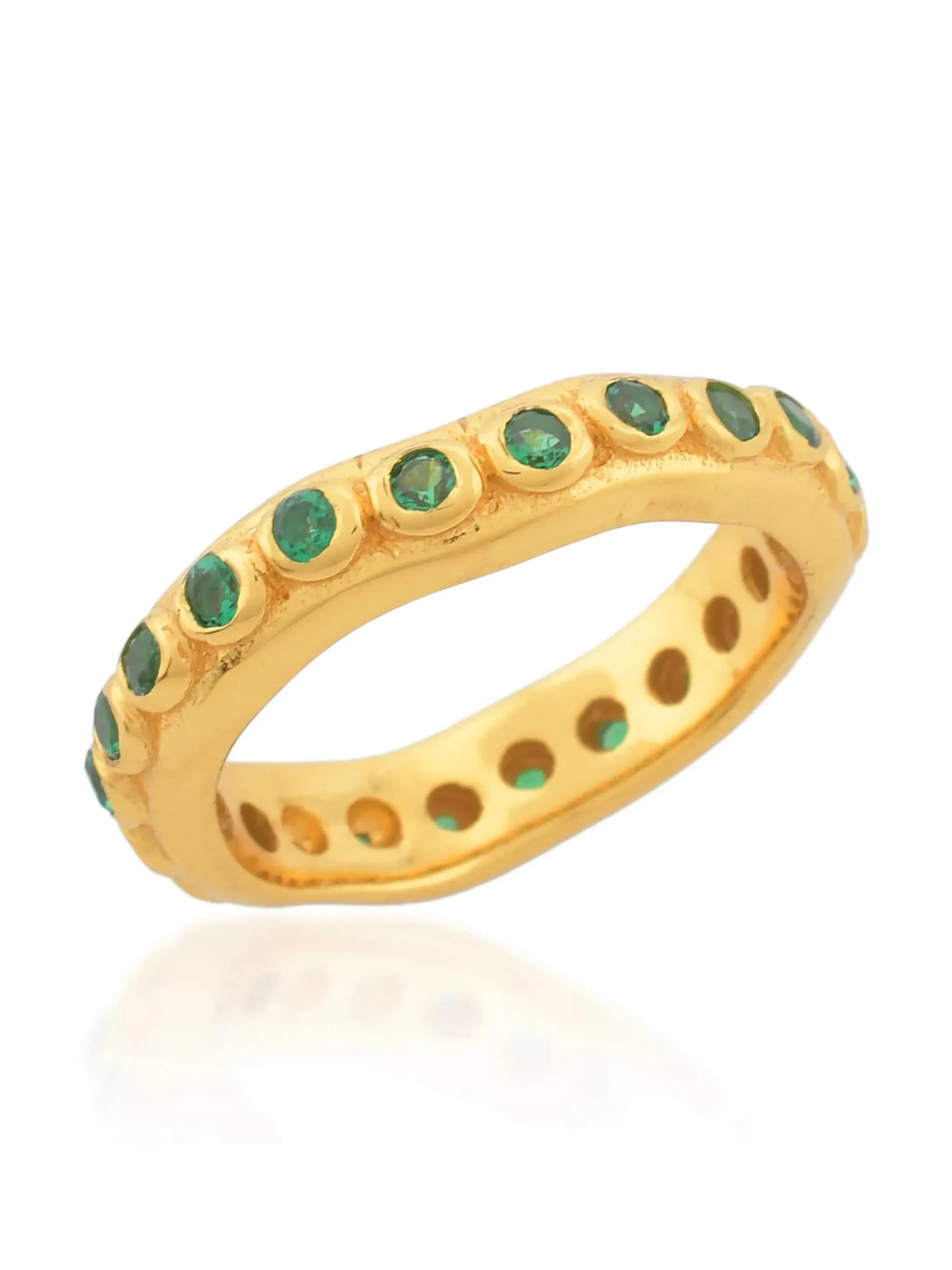 Astri Ring Emerald sold by The Jewelry Edit