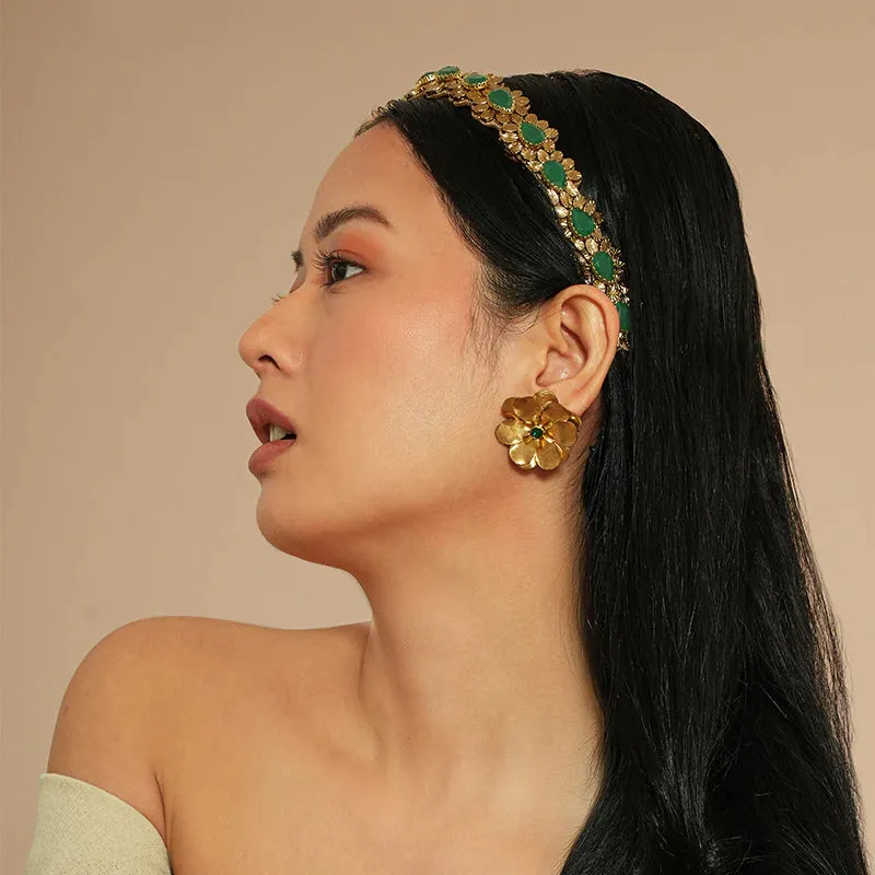 Jemena Earrings Emerald sold by The Jewelry Edit product image thumbnail 4