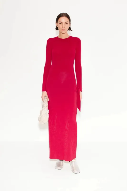 Junjo Long Sleeve Knit Dress Sangria (Final Sale) made by Simon Miller